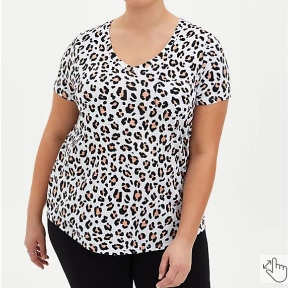 Torrid Pocket Tee Heritage slub multi Leopard size 2X - Picture 1 of 6